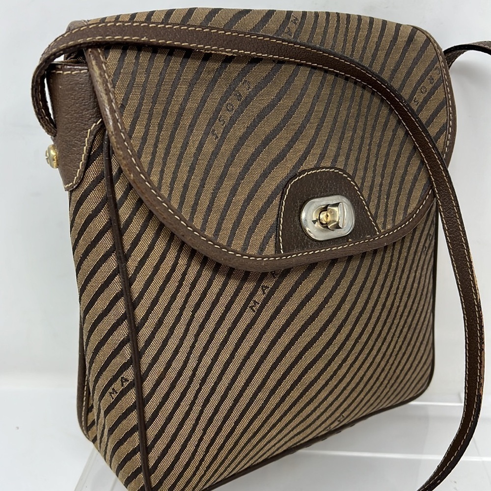 Mark Cross Canvas Logo’d Flap Turnlock Crossbody … - image 4